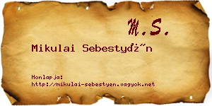 Mikulai Sebestyén névjegykártya